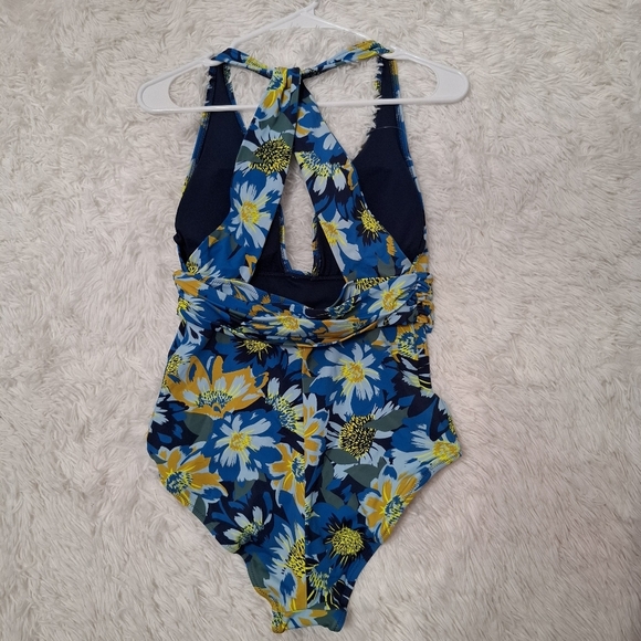 Adore Me Women's Bathing Suit Swimwear One Piece Blue Multi Floral M - Picture 5 of 11